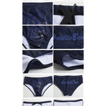 Men's Seamless Comfort Low-Rise Fashionable Graphic Swim Briefs