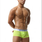 Men's Sexy Transparent Striped Trunks