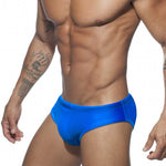 Men's Seamless Comfort Solid Color Shiny Swim Briefs