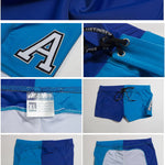 Men's Anti-Odor Bold Prints Stretch Fit Color-Blocked Swim Trunks