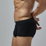 2 Pack Men's Low-Rise Solid Breathable Cotton Trunks