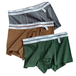 5 Pack Men's Ultra-Soft Antibacterial Cotton Trendy Design Stretchy Trunks