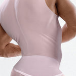 Men's High Stretch Solid-colored Ice Silk Vest & Briefs
