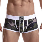 2 Pack Men's Camouflage Print Mesh Supportive Fit Touch-Free Soft-Touch Trunks