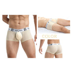 2 Pack Men's Detachable Boxer Briefs with Snap Closure and Contour Pouch