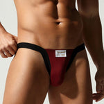 2 Pack Men's Ultra-Soft Cotton Low-Rise Sexy Anti-Chafing Stretch Jockstrap
