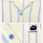 Ultra-Soft Cotton Thin Long-Sleeve Striped Lightweight Luxury Soft Pajama Sets