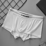 2-Pack Men's Threaded Large Pouch U-convex Sweat-absorbent Breathable Thin Sports Boxer Pants