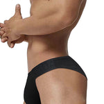 2 Pack Men's Low-Rise High-Cut Ribbed Cotton Bikini