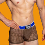 3 Pack Men's Lace Mesh Quick-Drying Breathable Solid Color Trunks