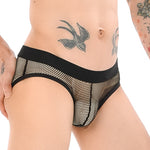 3 Pack Men's Stretchy Mesh Rainbow Style Lightweight Breathable Bikinis