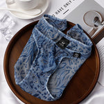 4 Pack Men's Ice Silk Cooling Mesh Breathable U-Pouch Leopard Print Bikinis