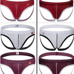 4 Pack Men's Low Waist Sexy Breathable Butt Lifting Stylish Comfortable Jockstrap