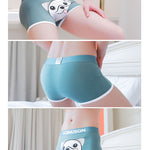3 Pack Men's Comfortable Cotton Printed Mid-Rise Anti-Chafing Trunks