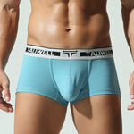 2 Pack Men's Ultra-Soft Breathable Cotton Supportive Fit Sporty Cut Comfy Trunks