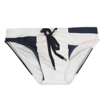 Men's Spliced Color Swim Briefs with Sponge Mats