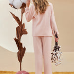 Double-layered Crepe 100% Cotton Solid Color Couple Pajamas Set