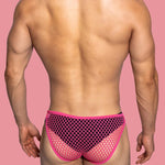 2 Pack Men's Low Waist Sexy Mesh Breathable Sports Transparent Briefs