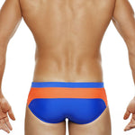 Men's Seamless Comfort Color-Blocked Quick-Dry Swim Briefs