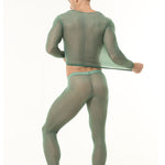 Men's Ultra-Thin Ice Silk Sheer Sensual Seamless Activewear Tops & Tights