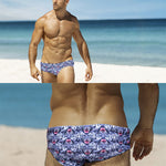 Men's Low-Rise Stylish Print Swim Briefs