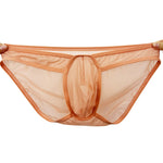 2 Pack Men's Ice Silk Breathable Sexy Low-Rise Anti-Odor Briefs