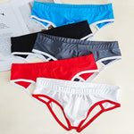 2 Pack Men's Solid Color Breathable U-Pouch Low-Rise Comfy Jockstrap