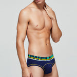 2 Pack Men's Sporty Cut Odor-Control Day-Long Comfort Snug Fit Briefs