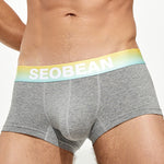 Men's Spliced Waistband U-Pouch Trunks