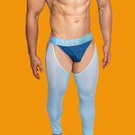 Men's Low-Waist Sexy Hollow Silk-Smooth Semi-Transparent Thermal Pants