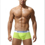 Men's Sexy Transparent Striped Trunks