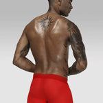 2 Pack Men's Sexy Transparent Seamless Mesh Solid Color Breathable Trunks & Bikini