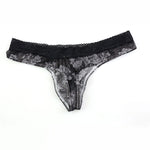 4 Pack Men's Lace Comfy Waistband U-Pouch Thongs