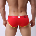 Zipper Belt Printed Cotton Pouch Briefs