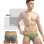 2-pack Men's Breathable Mesh Briefs with U-shaped Convex Pockets