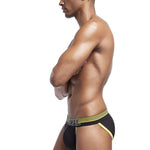 Men's Color Fabric Elastic Waistband Bikini