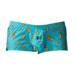 2 Pack Men's Low-Rise Cotton Boxer Shorts with Playful Print