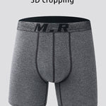 4 Pack Men's Comfortable Cotton Anti-Chafing High Elasticity Sports Boxer Briefs