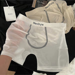 3 Pack Men's Ice Silk Full-Coverage Antibacterial Mid-Rise Boxer Briefs
