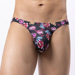 6 Pack Men's Bold Prints Stretch Fit Quick-Dry Sexy Thongs