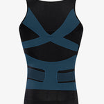 Mens Waist Body Shaper Vest T-Shirt Tank Tops