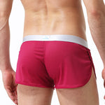 2 Pack Men's Low-Rise Mesh Breathable Home Comfort Antibacterial Trunks