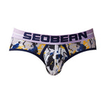 2 Pack Men's Stylish Prints Skin-Friendly & Stretch Fit Briefs