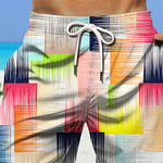 Men's Moisture-Wicking Bold Prints Sporty Cut Board Shorts