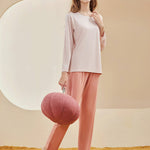 Comfortable Modal Cotton Long Sleeve Couple Pajama Set