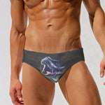 Men's Seamless Comfort Low-Rise Fashionable Graphic Swim Briefs