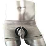 2 Pack Men's Detachable Pouch Breathable Boxer Briefs