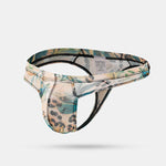 3 Pack Men's Ice Silk Comfy Waistband Low-Rise Sexy Stretch Thong