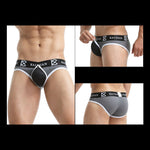 2 Pack Men's Sexy Mesh Front Opening Sponge Coaster Briefs