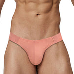2 Pack Men's Low-Rise High-Cut Ribbed Cotton Bikini